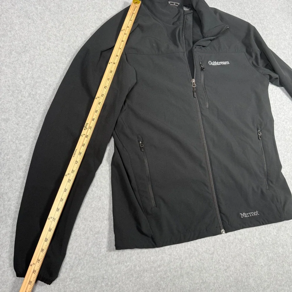 Marmot M3 Softshell Jacket Mens XL Black Gulfstream Logo Full Zip Performance